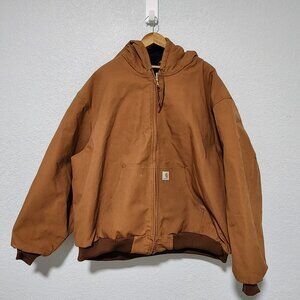 Men's Carhartt Jacket 4XL Brown Duck Canvas Work Wear Made In The USA